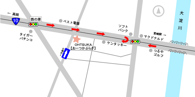 おーつかぷらざ　地図